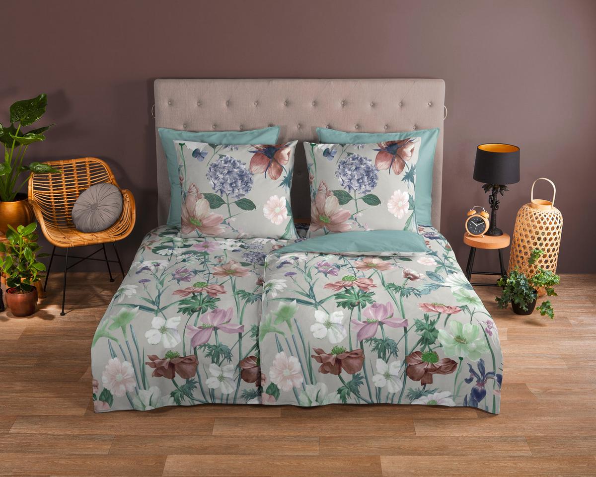 WENDEBETTWÄSCHE FINA - Multicolor/Hellgrau, Design, Textil (140/200cm)