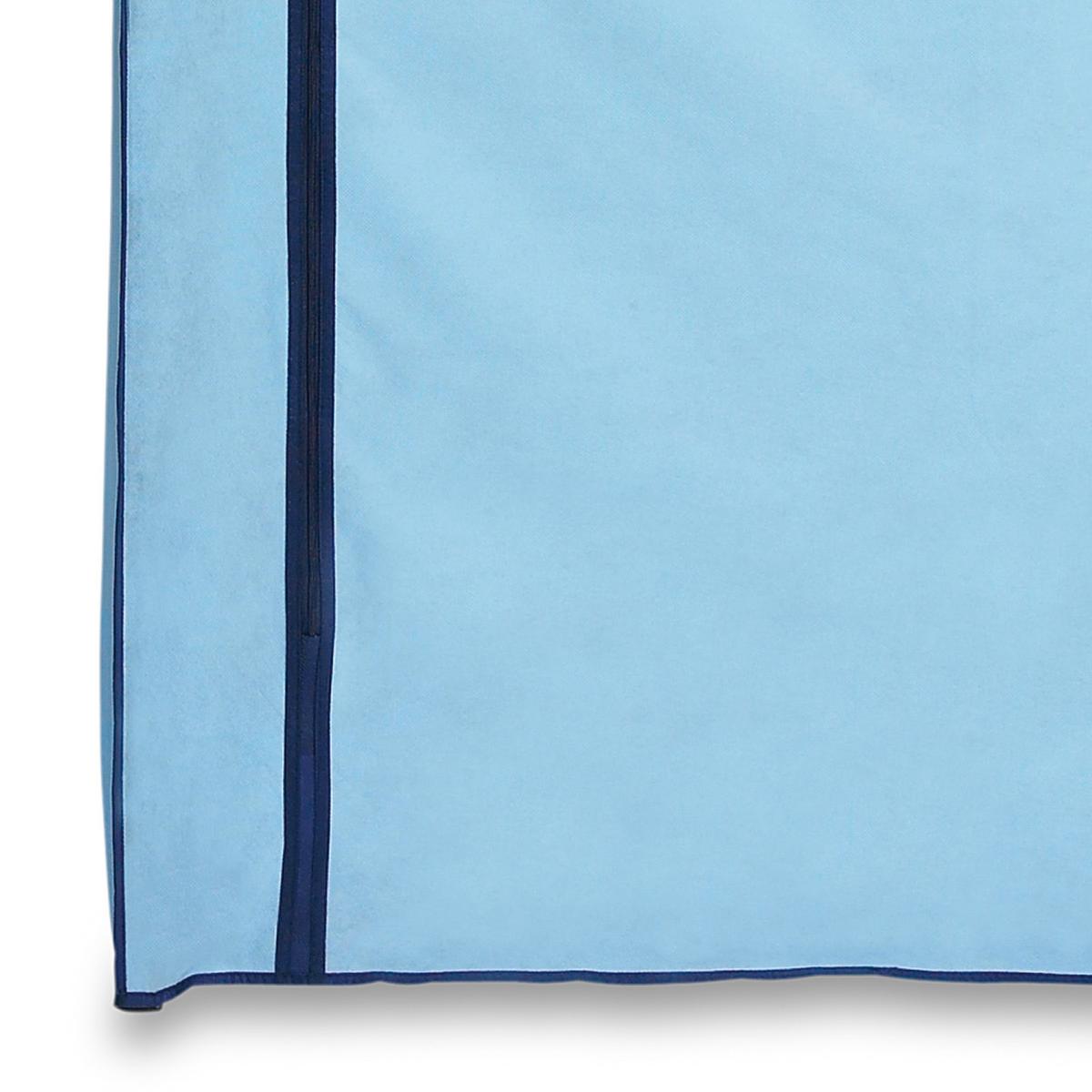 Stoffschrank Mit Metallgestell B: 75 Cm Fancy, Blau - Blau/Schwarz, MODERN, Textil/Metall (75/160/50cm)