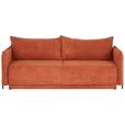 Schlafsofa Giulia - Rostfarben/Schwarz, MODERN, Textil (217/75-95/112cm) - Luca Bessoni