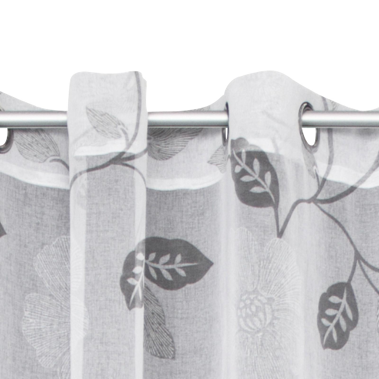 Vorhang Mit Ösen Iver 140x245 cm Silber - Grau, MODERN, Textil (140/245cm) - Luca Bessoni