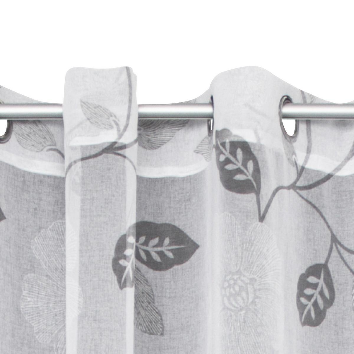 Vorhang Mit Ösen Iver 140x245 cm Silber - Grau, MODERN, Textil (140/245cm) - Luca Bessoni