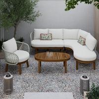 TERASOVÁ SEDACIA SÚPRAVA BELAYA - sivá/biela, Modern, kov/drevo (244/205cm) - Bessagi Garden