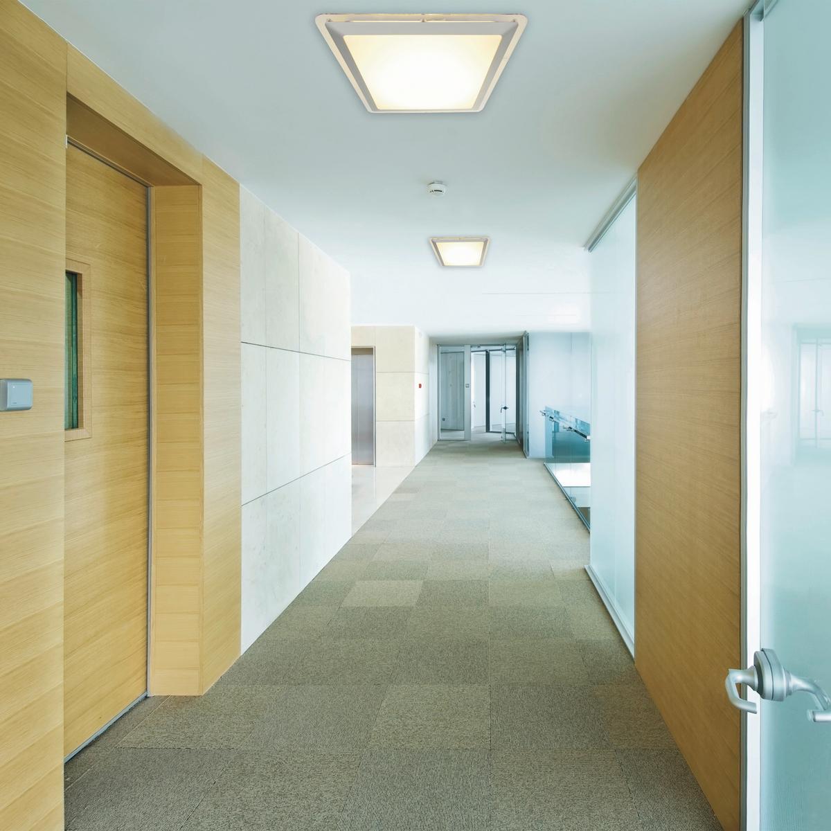 Led-deckenleuchte Ø 33,5 Cm, Silberfarben - Silberfarben, Basics, Kunststoff/Metall (33,5cm) - Näve