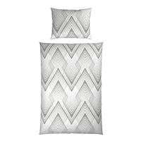 Bettwäsche Irina - Anthrazit/Weiß, MODERN, Textil - Luca Bessoni
