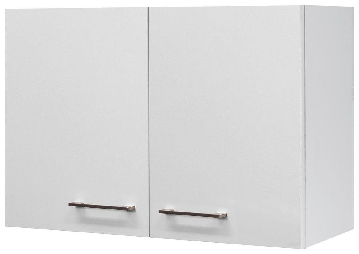 Horní kuchyňská skřiňka NEO - bílá/barvy nerez oceli, Moderní, kov/kompozitní dřevo (80/54/32cm) - FlexWell