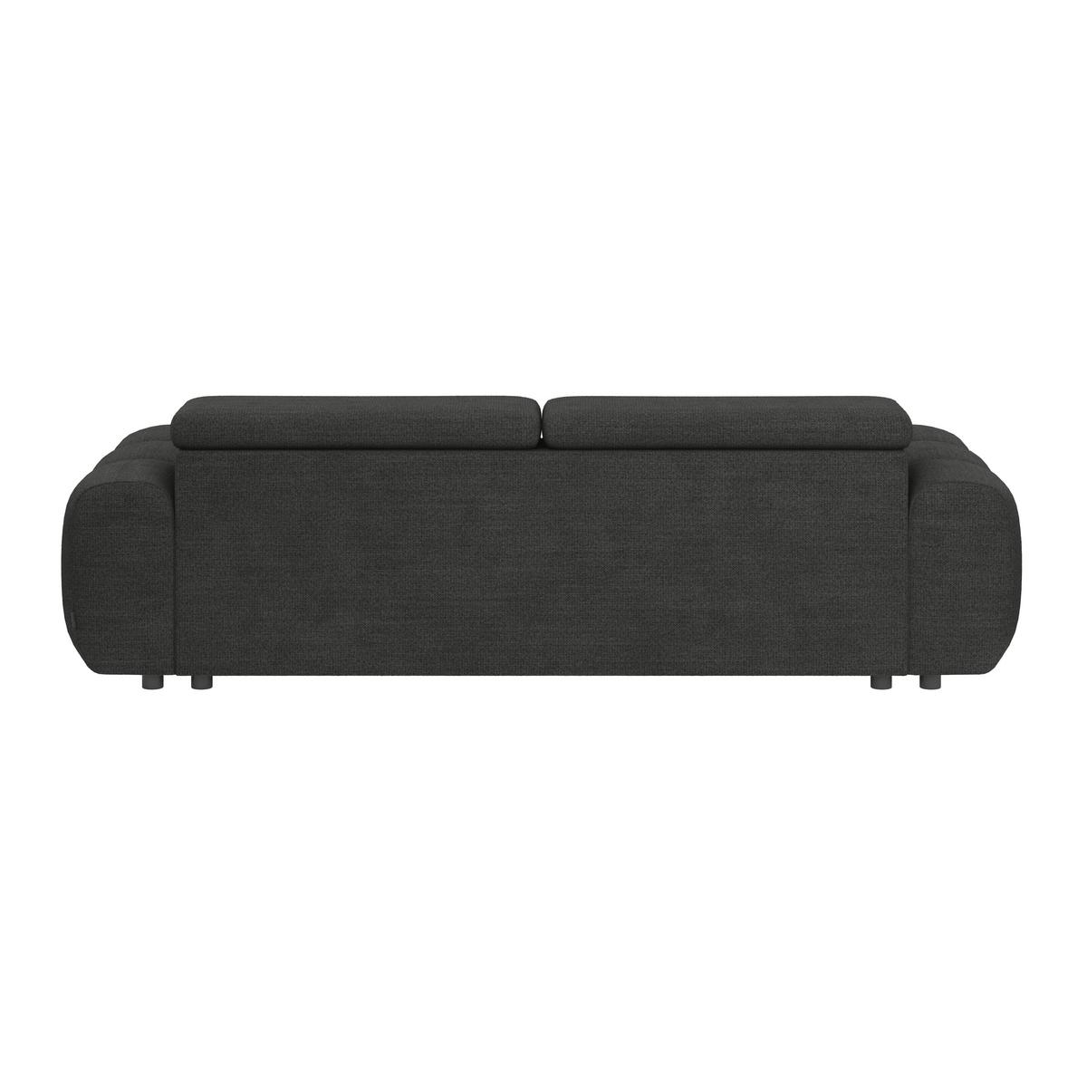 Bigsofa Bull Webstoff schwarz, B: 248 cm - Schwarz, Design, Textil (248/77-97/108cm) - Luca Bessoni