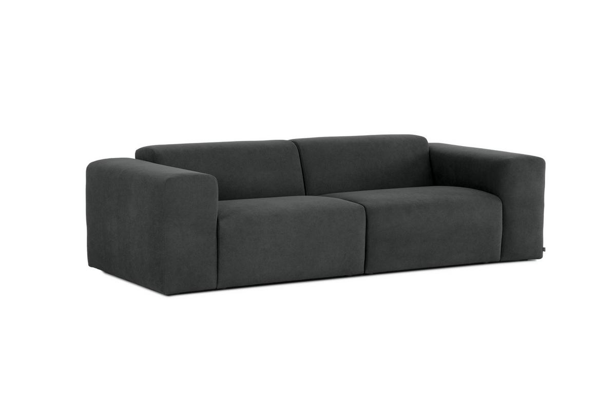 3-Sitzer-Sofa Manne Anthrazit B: 266 cm - Anthrazit/Schwarz, Design, Textil (266/76/116cm) - MID.YOU