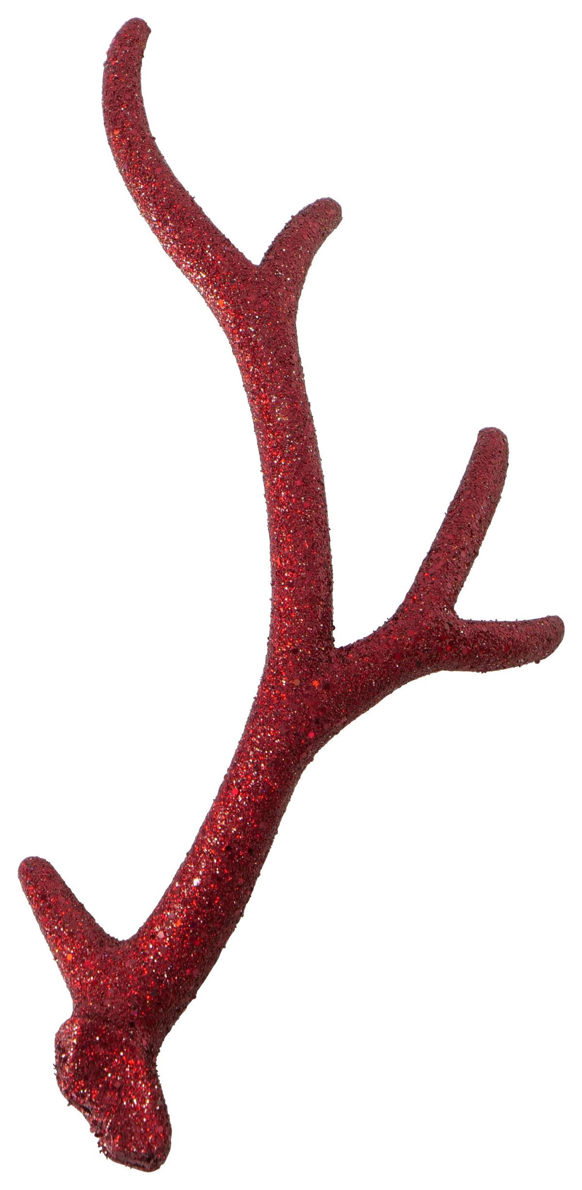 Weihnachtsdeko Geweih Kunststoff 2 Stk. - Basics, Kunststoff (16/30cm)