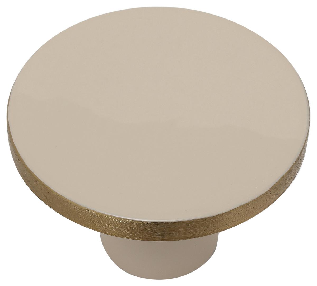 Tortenplatte Art Deco Goldfarben, Beige, 30x14 cm - Beige/Goldfarben, Trend, Metall (30/14cm) - Kayoom