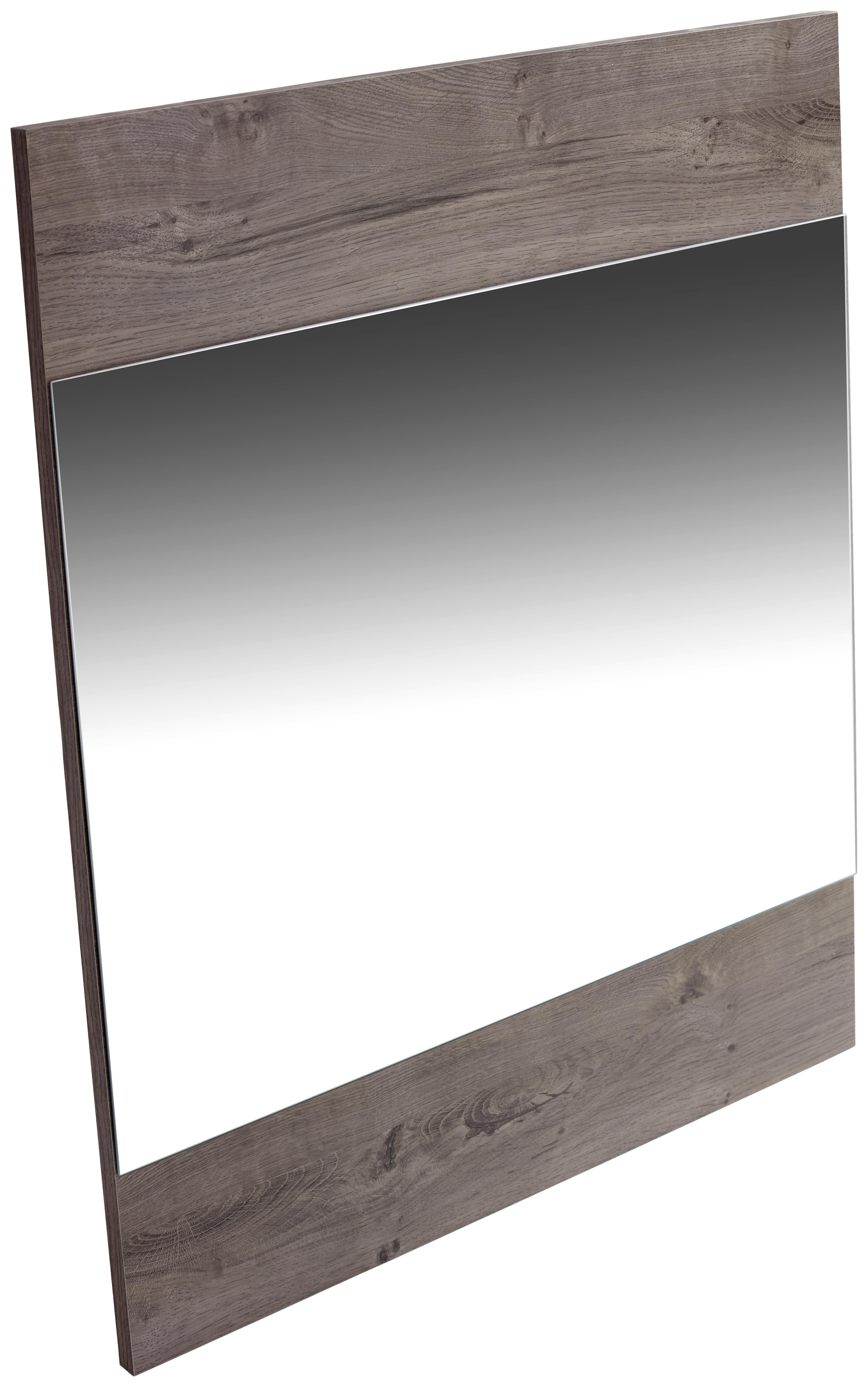 Tükör Monza - Sötétbarna, modern, Faalapú anyag/Üveg (80/86/2cm)