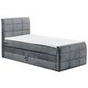Boxspring postel KUBA 100x200 cm antracit - antracitová, Basics, kompozitní dřevo/textil (100/200cm) - MID.YOU
