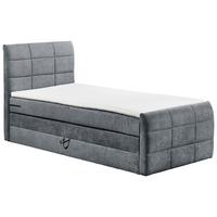 Boxspring postel KUBA 100x200 cm antracit - antracitová, Basics, kompozitní dřevo/textil (100/200cm) - MID.YOU