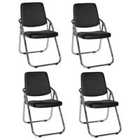 Besucherstuhl Esto Schwarz - Chromfarben/Schwarz, MODERN, Textil/Metall (48/91/40cm) - MID.YOU