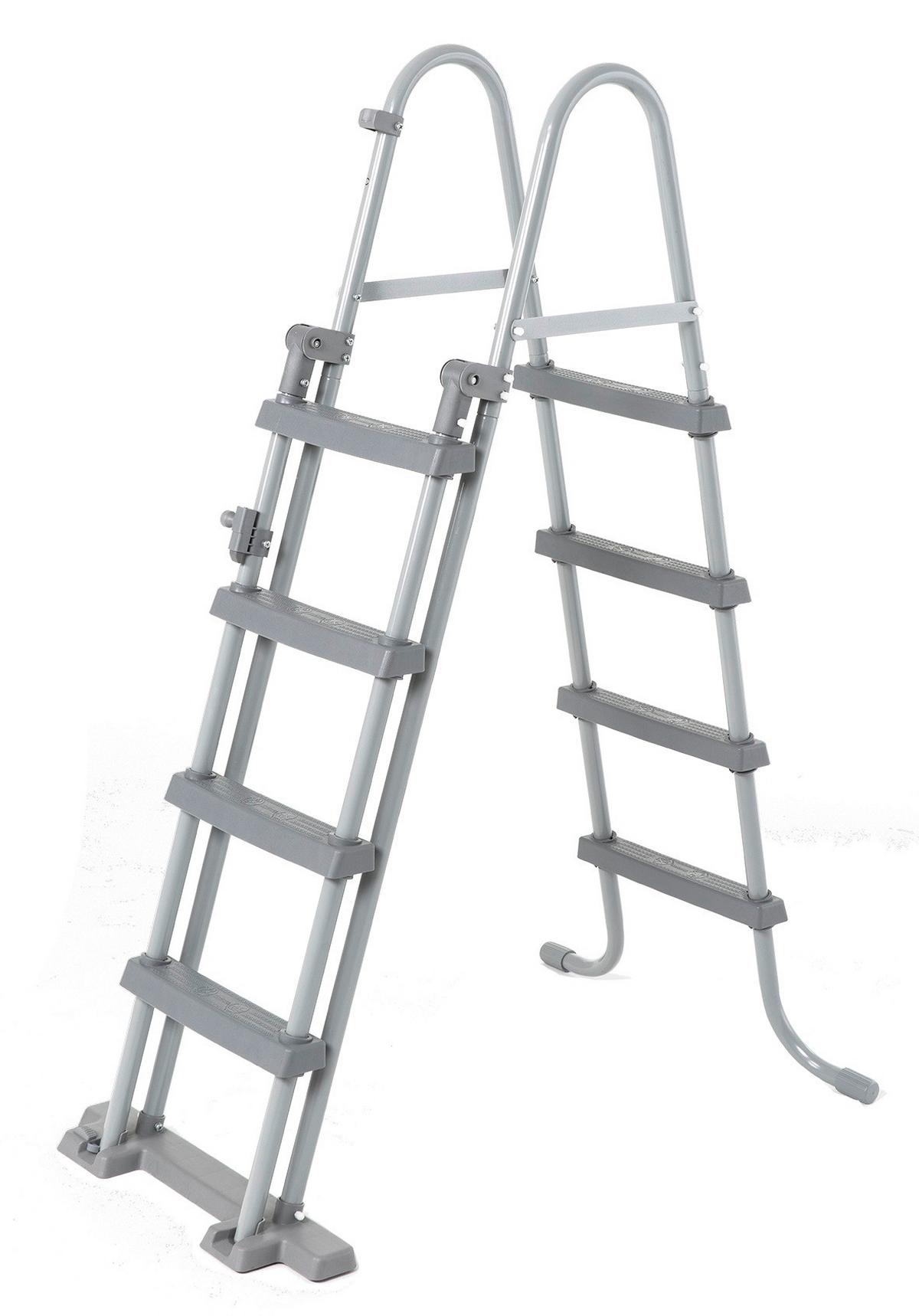 Schwimmbecken Oval Ov 132 Wood Braun + Pumpe, Leiter L 610 cm - Sandfarben/Braun, Basics, Kunststoff/Metall (610/360/130cm)