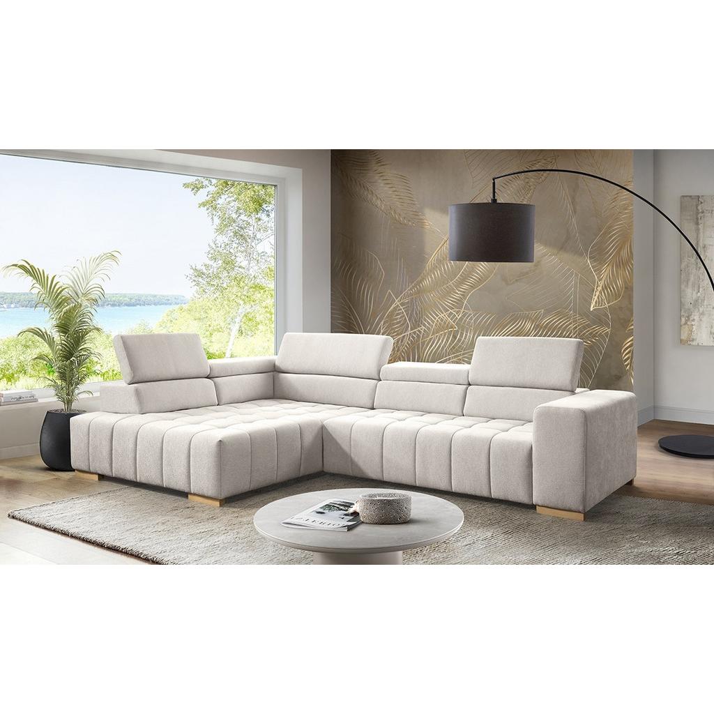 Ecksofa mit Schlaffunktion Elias Neu Creme 201x307 cm