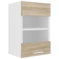 Küchenoberschrank Esilo B: 40 cm Weiß/Eiche Dekor - Weiß/Sonoma Eiche, KONVENTIONELL, Glas/Holzwerkstoff (40/60/31cm) - MID.YOU