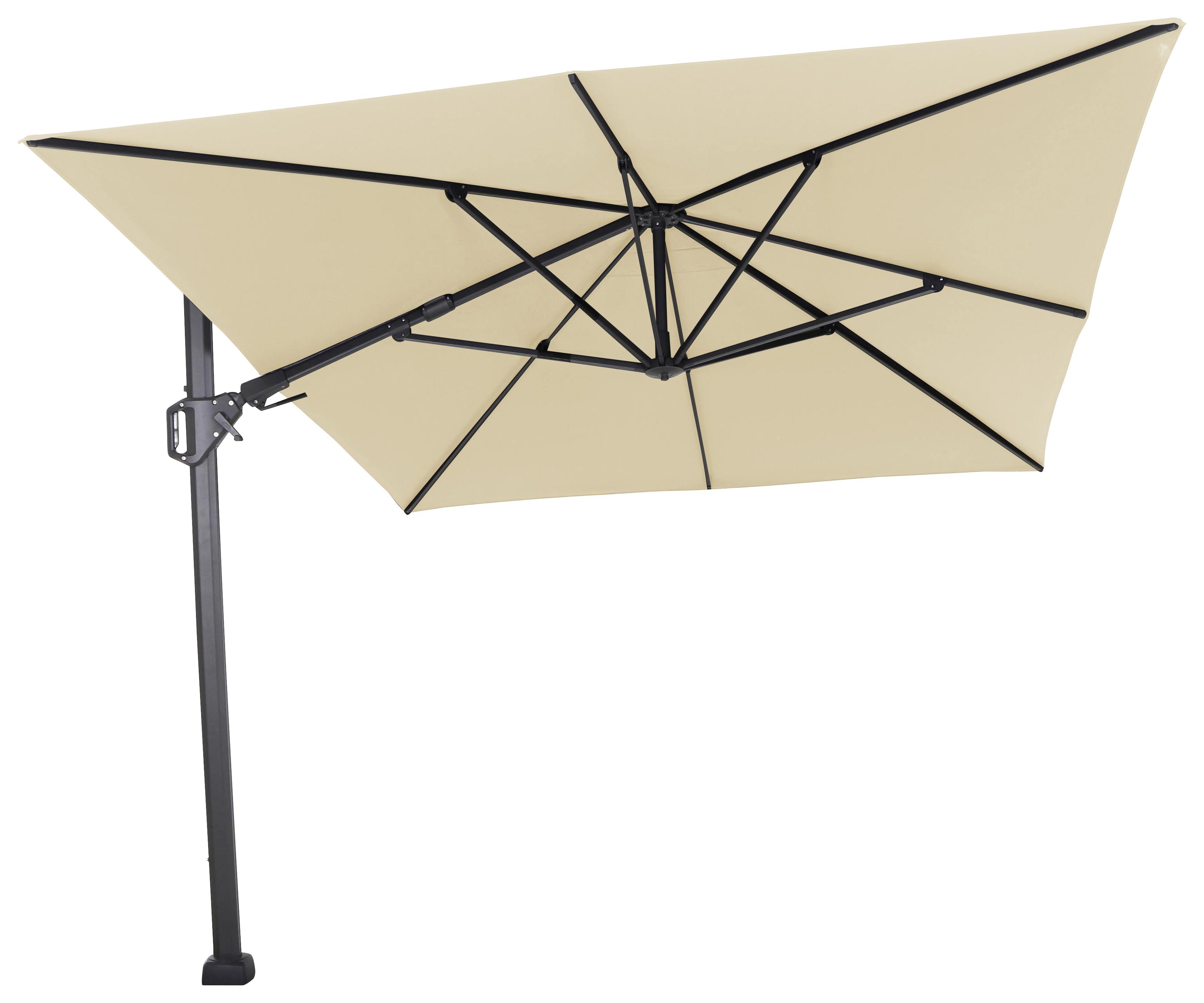 Ampelschirm Sunset N+ BxHxT 350x 252x260 cm Anthrazit/Creme - Anthrazit/Creme, KONVENTIONELL, Textil/Metall (350/260cm) - Siena Garden