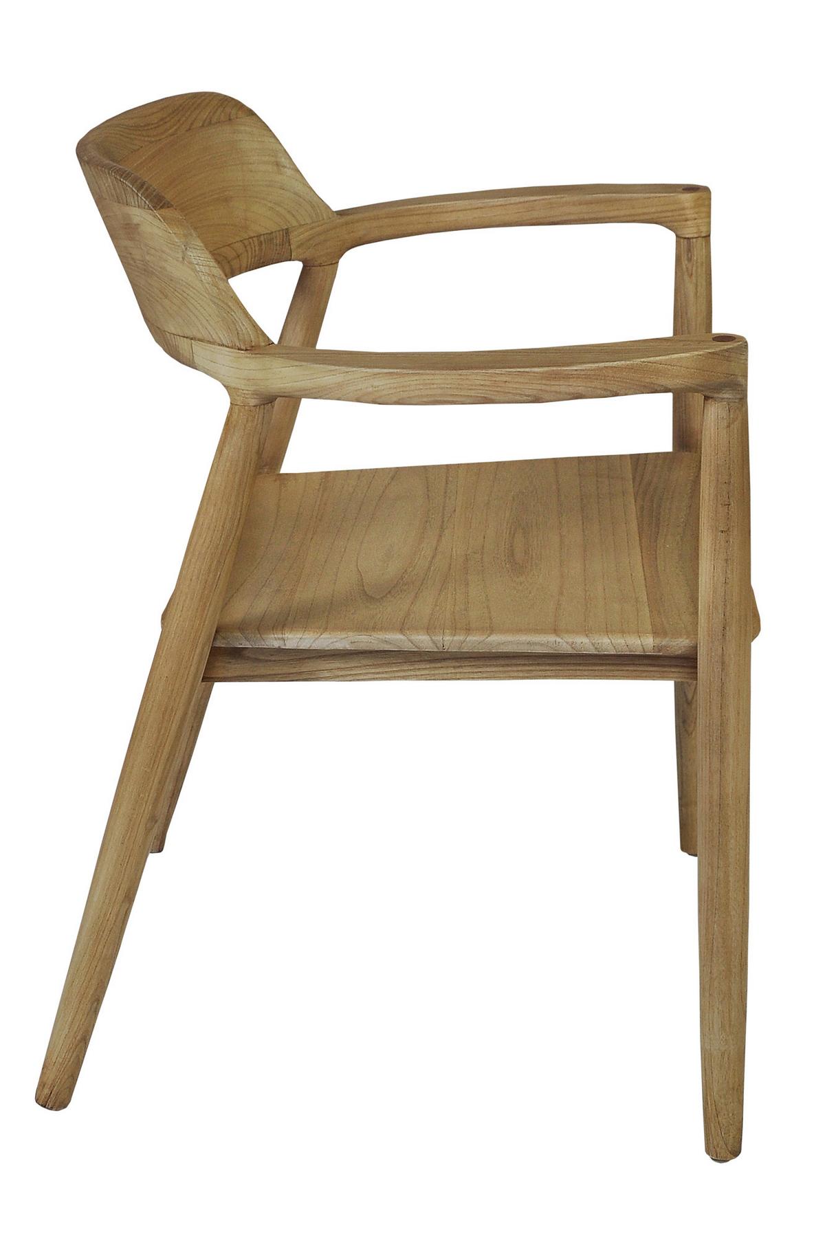 Armlehnstuhl Scandi Holz Naturfarben, B: 57 Cm - Naturfarben, ROMANTIK / LANDHAUS, Holz (57/76/61cm)