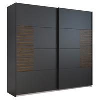 Schwebetürenschrank Barea Dunkelgrau Eiche Dekor - Eiche dunkel/Dunkelgrau, MODERN, Holzwerkstoff (226/210/62cm) - Rauch Möbel