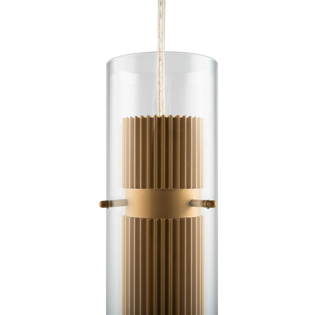 Pendelleuchte Dynamics - Transparent/Goldfarben, Trend, Glas/Metall (8/32cm) - MAYTONI