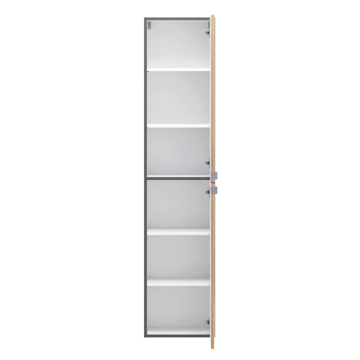 Spiegelschrank Verona Grau B: 40cm - Wildeiche/Weiß, Trend, Holzwerkstoff (40/180/35cm) - Held