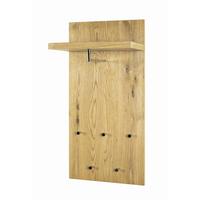 Wandgarderobe Paolo Eiche-/Alufarben 49cm - Eichefarben/Alufarben, Basics, Holz/Holzwerkstoff (49/100/31cm) - Livetastic