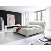 Polsterbett Mit Bettkasten + Lattenrost 180x200 Cm Bern - Chromfarben/Weiß, Design, Holz/Textil (180/200cm) - Xora