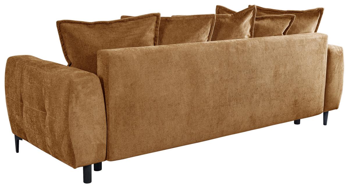 Schlafsofa Weronika, Hellbraun B: 247 Cm - Hellbraun/Schwarz, Design, Holz/Holzwerkstoff (247/94/90cm) - MID.YOU
