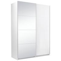 SCHIEBETÜRENSCHRANK Viva Weiß Hochglanz B: 150cm - Weiß Hochglanz/Weiß, MODERN, Holzwerkstoff (150/210/62cm) - P & B