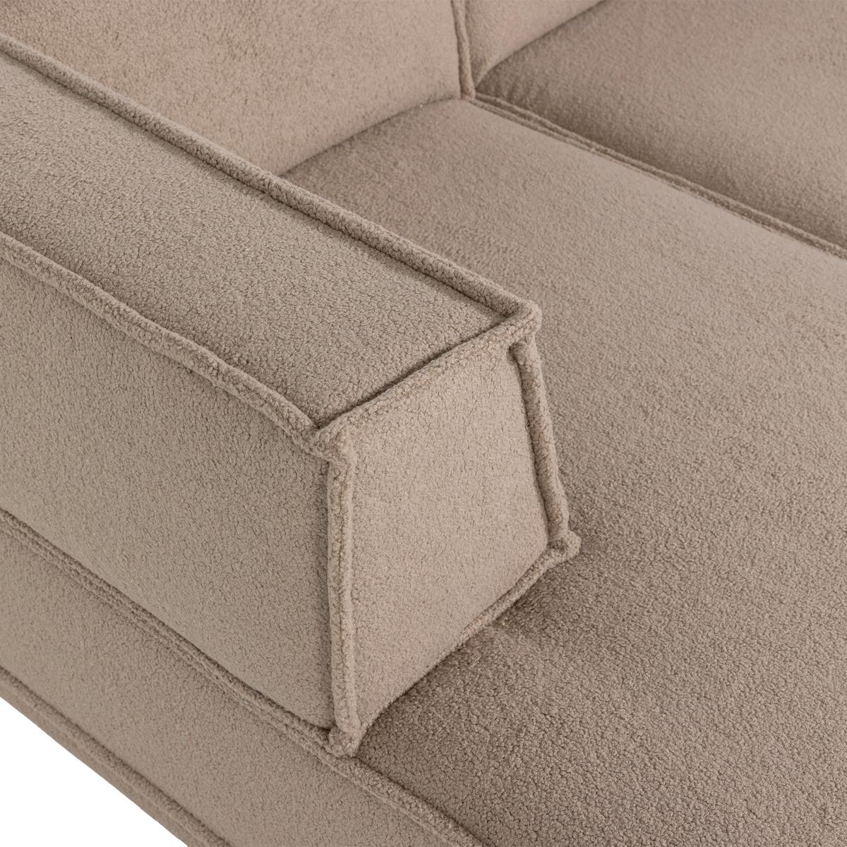 ECKSOFA Manu Taupe 160x286cm - Taupe/Schwarz, MODERN, Textil (160/286cm) - Livetastic