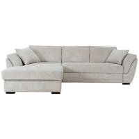 Ecksofa Berisso New Greige, Lf: 121x215 cm - Greige/Schwarz, KONVENTIONELL, Textil (187/278cm) - Ondega