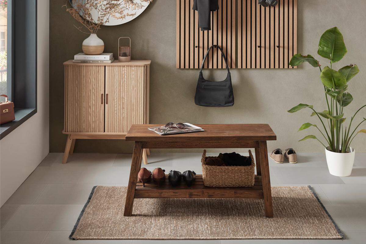 Viacúčelová lavica FIDUS -TREND- - prírodná farba, Lifestyle, drevo (90/48/35cm) - Premium Living