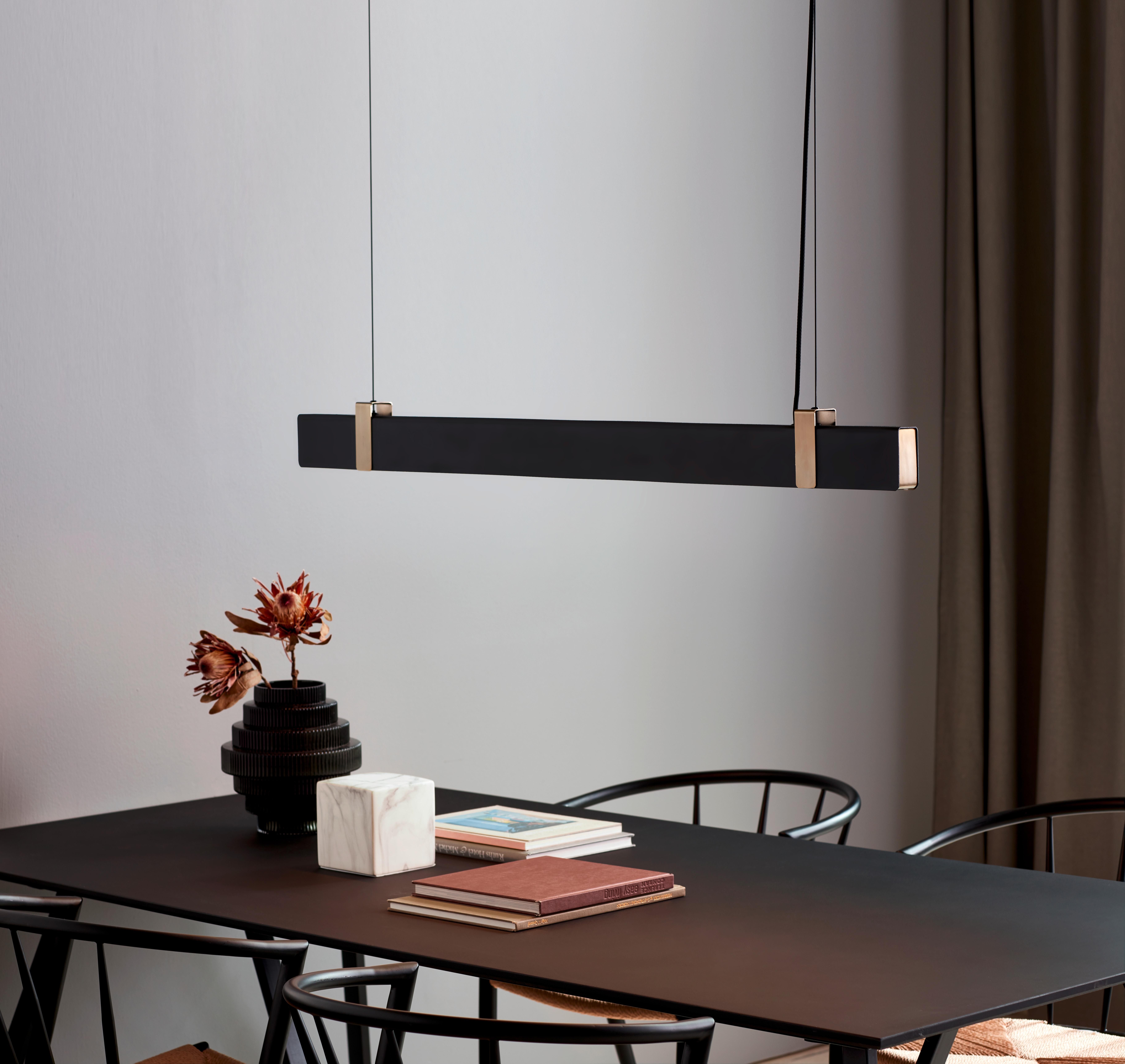 Hängeleuchte Lilt Schwarz B: 115 Cm - Schwarz, Design, Metall (115/4,3cm) - Nordlux