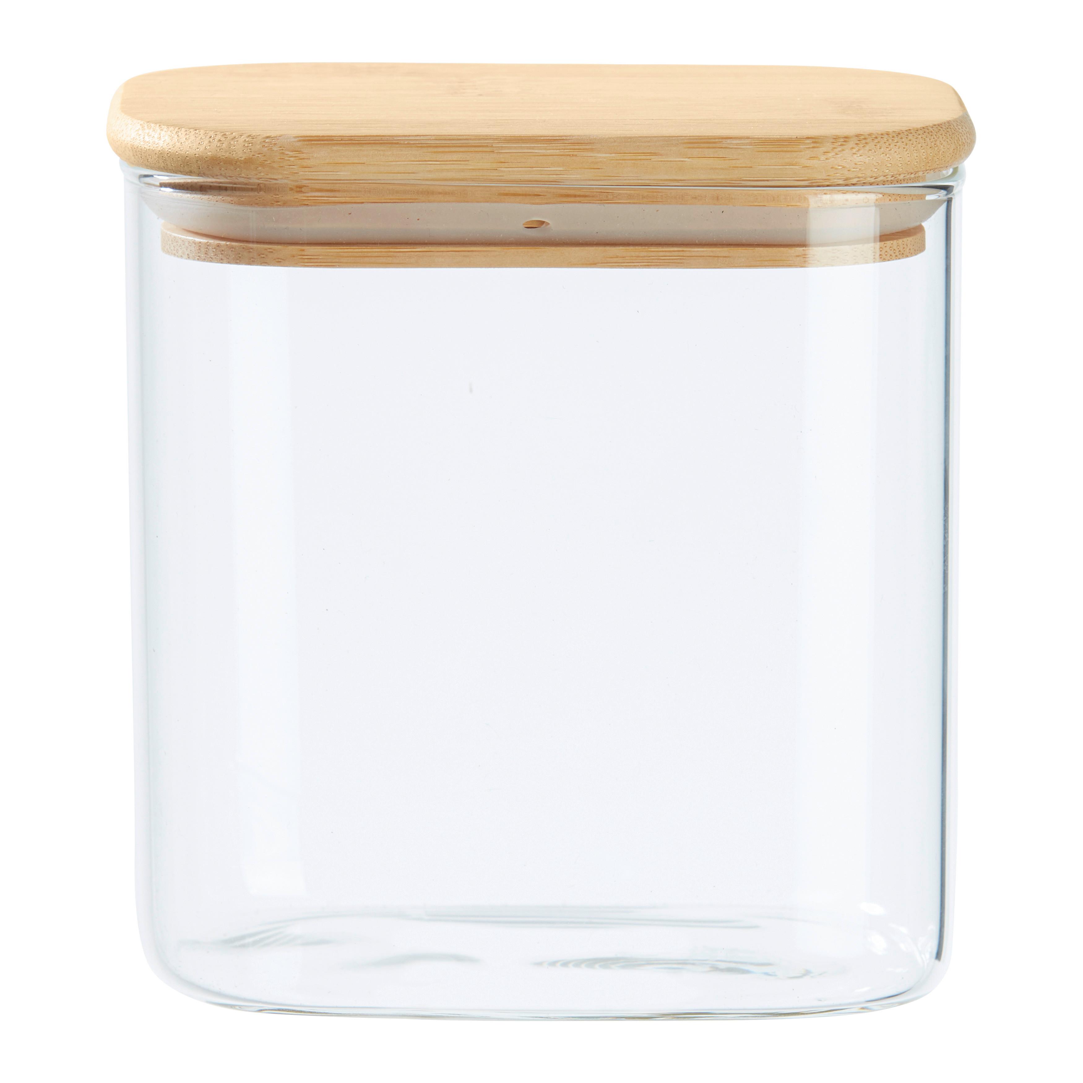 dóza na potraviny HALDOR - CA. 0,8L - priehľadné/číra, Konventionell, drevo/plast (12,1/8,3/12,5cm) - Mömax
