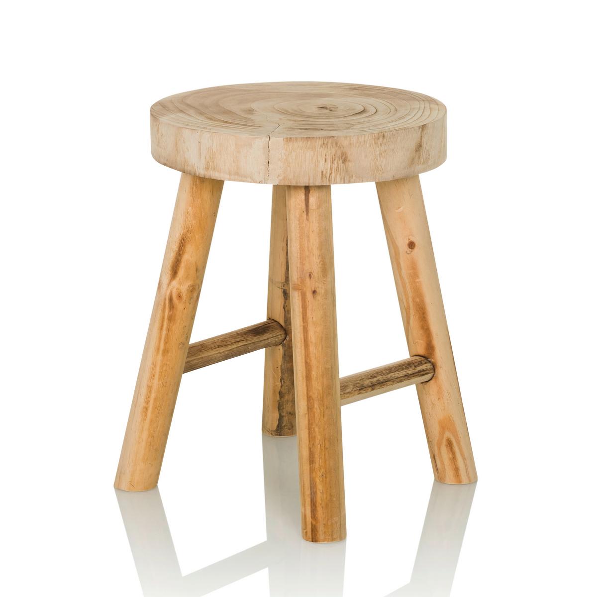 Hocker Rustiko W Braun B: 33 Cm - Braun, MODERN, Holz (33/44/33cm) - MID.YOU