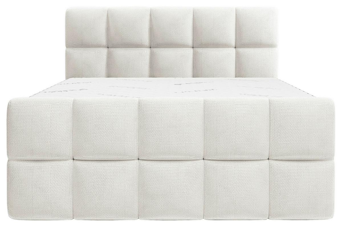 Boxspringbett Toni mit Bettkasten 180x200 cm - Schwarz/Weiß, KONVENTIONELL, Holz/Holzwerkstoff (180/200cm)