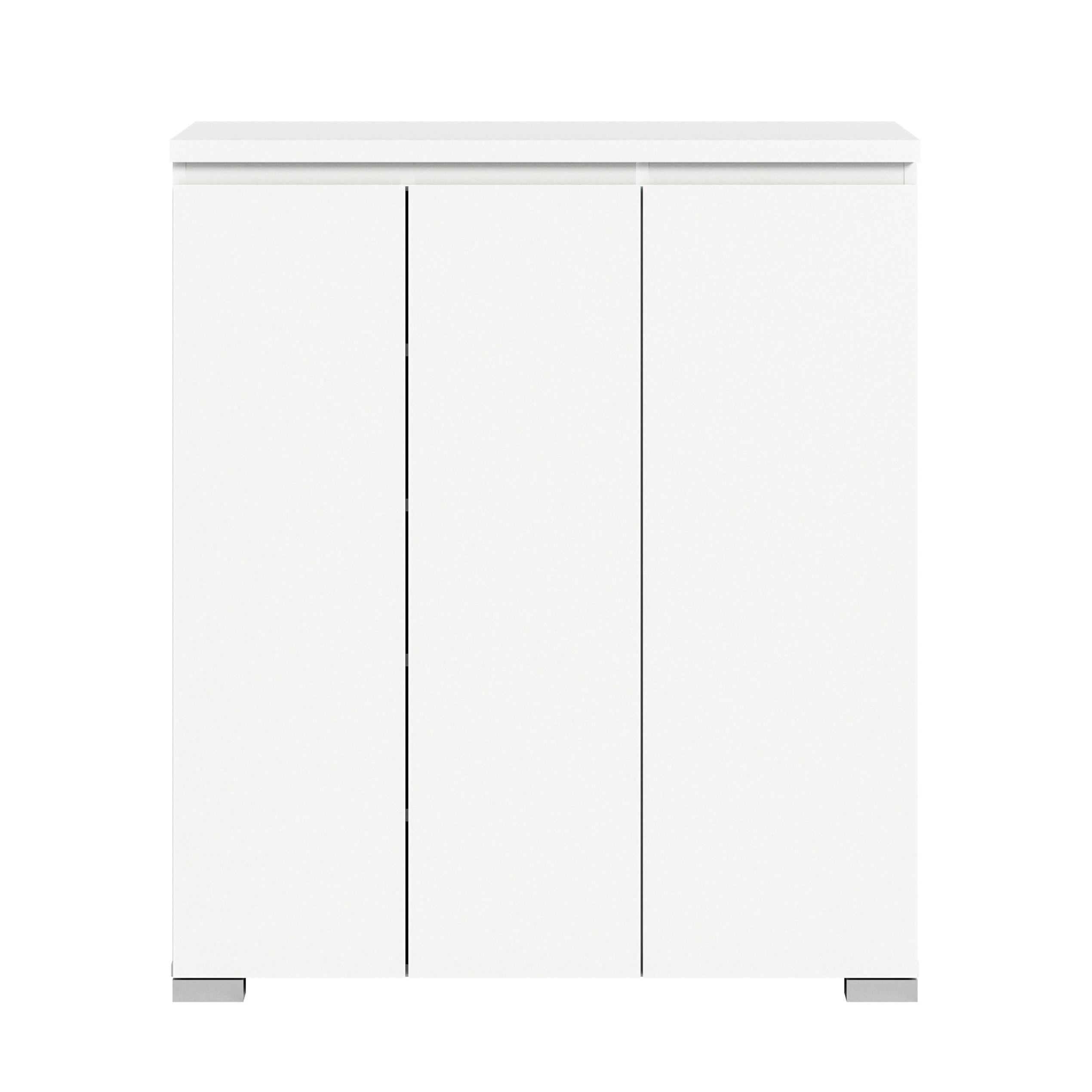 Skrinka na topánky biela - biela, Modern, kompozitné drevo (95/109/40cm) - Mömax