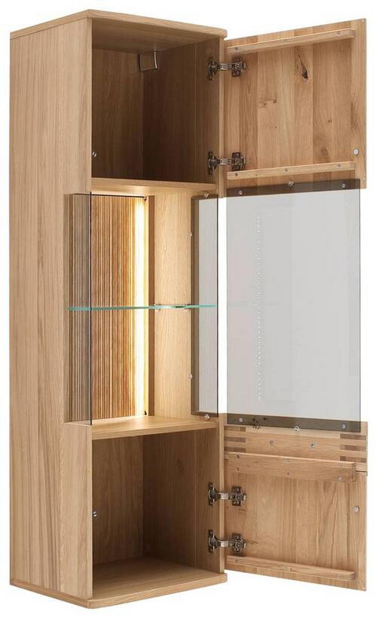 Hängevitrine Salvador B: 45 cm Eichefarben - Eichefarben, Design, Glas/Holz (45/149/37cm) - Livetastic