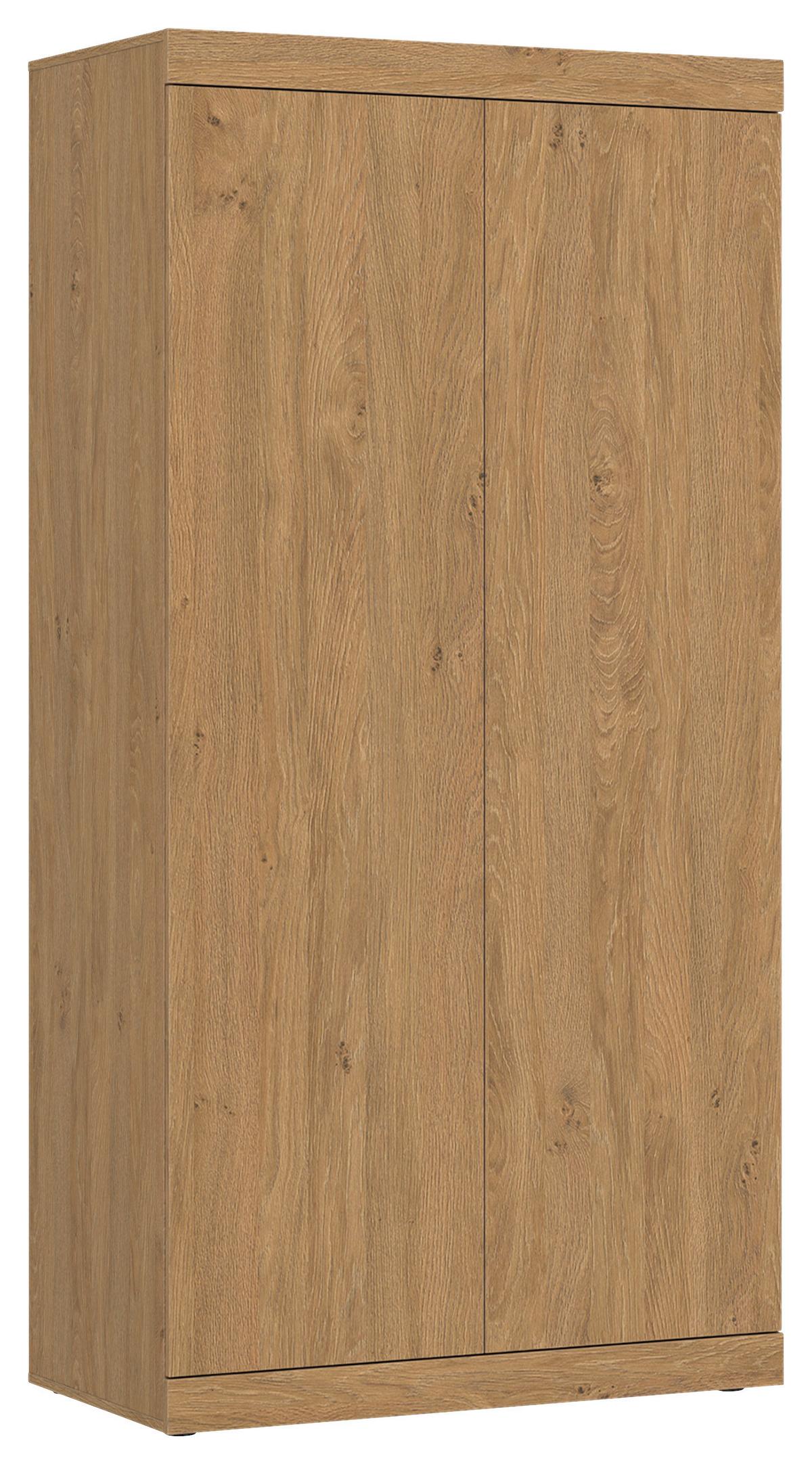 Vitrine Aretta Eichefarben B: 100 cm - Eichefarben, MODERN, Holzwerkstoff (100/205/59,8cm)