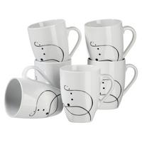Kaffeebecherset Chanson Schwarz Weiß - Schwarz/Weiß, Basics, Keramik (30,5/22,4/14cm) - Mäser
