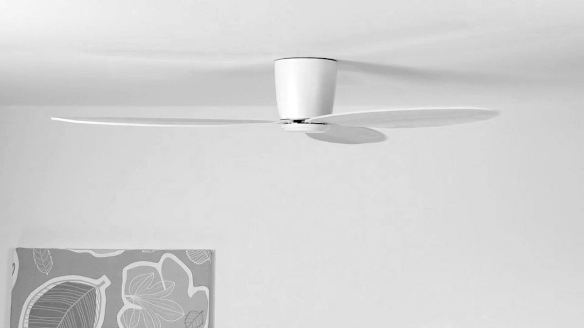 Deckenventilator Airfusion Weiß/eiche, 3 Flügel - Eichefarben/Weiß, Basics, Holzwerkstoff/Kunststoff (132/19cm)