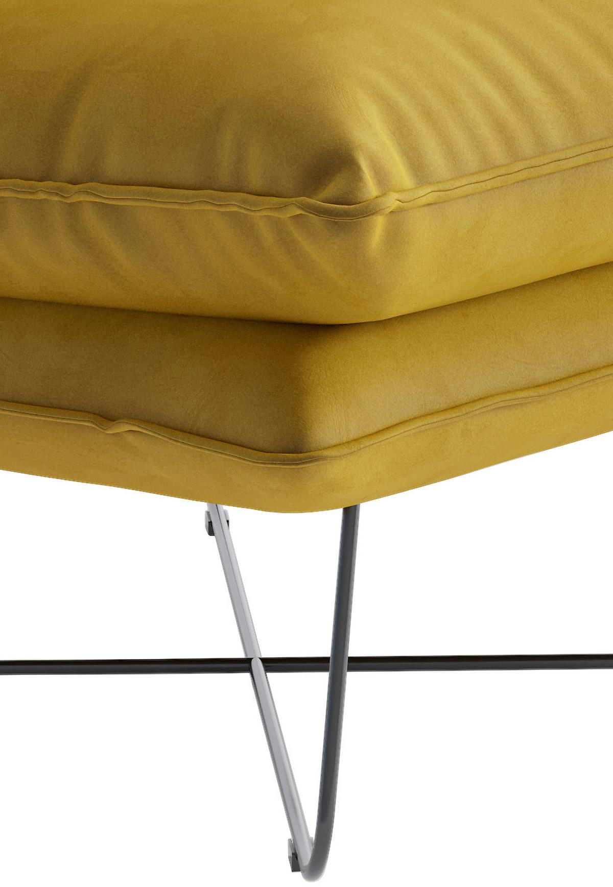 Sessel Skyline - Gelb, Design, Textil (72/84/90cm) - Livetastic