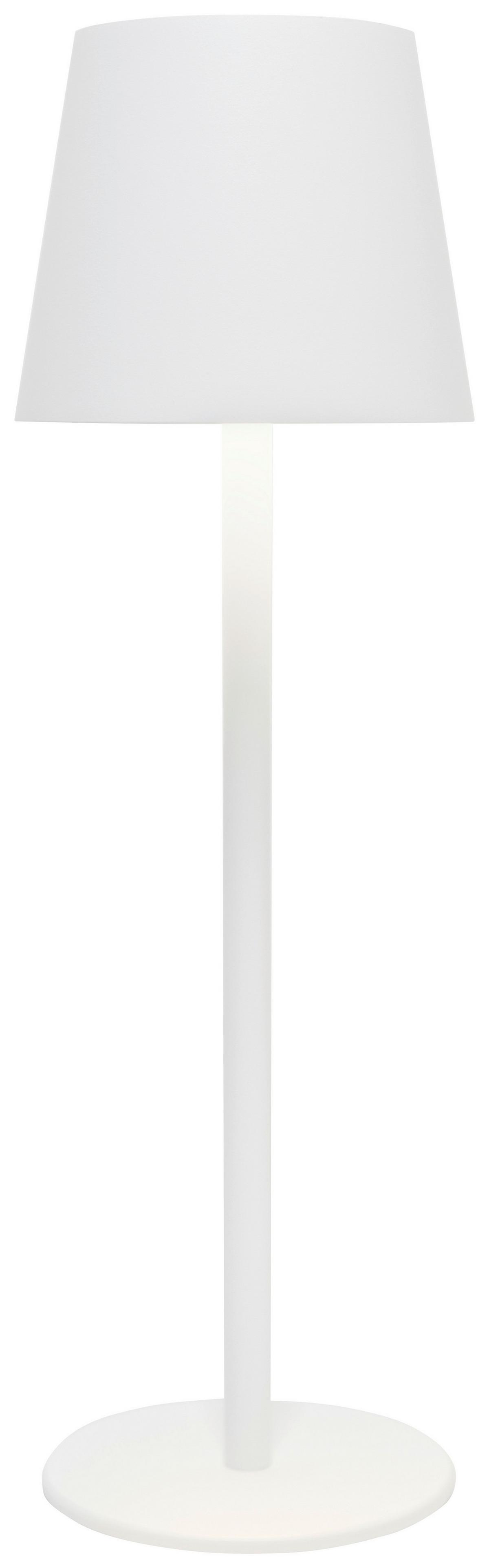 LED-Tischlampe Emily dimmbar Weiß USB-Aufladbar - Weiß, Basics, Kunststoff/Metall (11,5cm) - Luca Bessoni