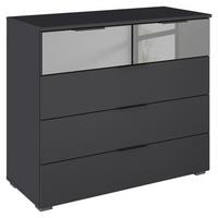 Kommode Skyla Grau, Grauspiegel B: 93 cm - Alufarben, MODERN, Glas/Holzwerkstoff (93/81/42cm) - Rauch Möbel