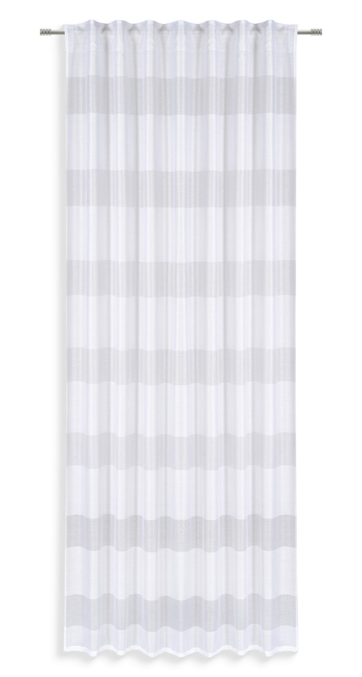 Fertigvorhang Adriana - Weiß, MODERN, Textil (140/245cm) - Luca Bessoni