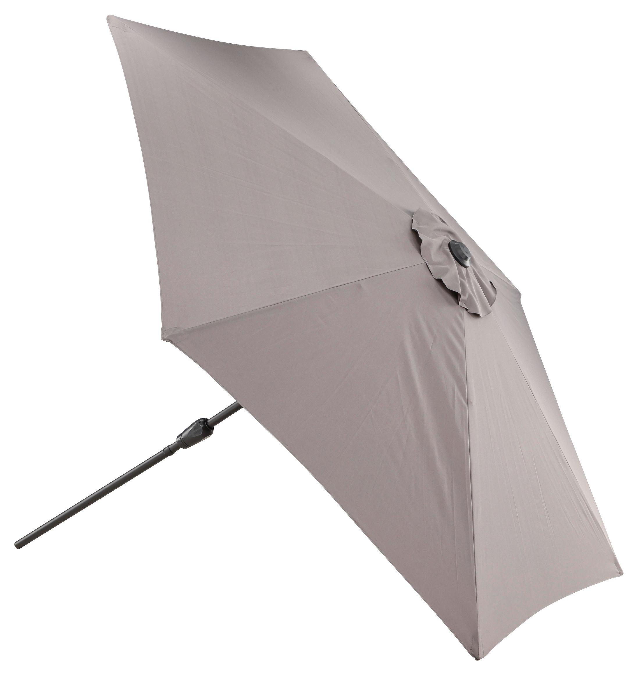 Sonnenschirm Leeds DM: 300cm H: 243cm Grau - Grau, KONVENTIONELL, Textil/Metall (300/300cm) - Gardenson