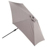 Sonnenschirm Leeds DM: 300cm H: 243cm Grau - Grau, KONVENTIONELL, Textil/Metall (300/300cm) - Gardenson