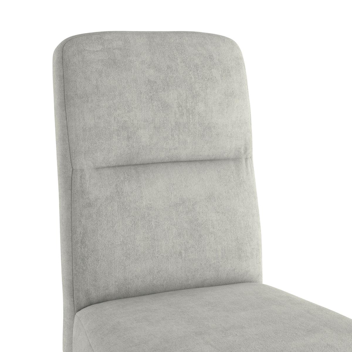 Vierfußstuhl Emma Ii Webstoff Hellgrau, B: 43 Cm - Eichefarben/Hellgrau, KONVENTIONELL, Holz/Textil (43/91/58cm)