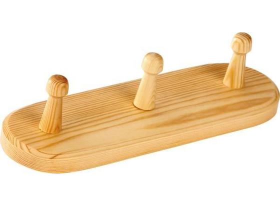 Hakenleiste Schnapp 3 - Kieferfarben, KONVENTIONELL, Holz (25/9cm) - Carryhome Hakenleiste Schnapp 3 - Kieferfarben, KONVENTIONELL, Holz (25/9cm) - Carryhome
