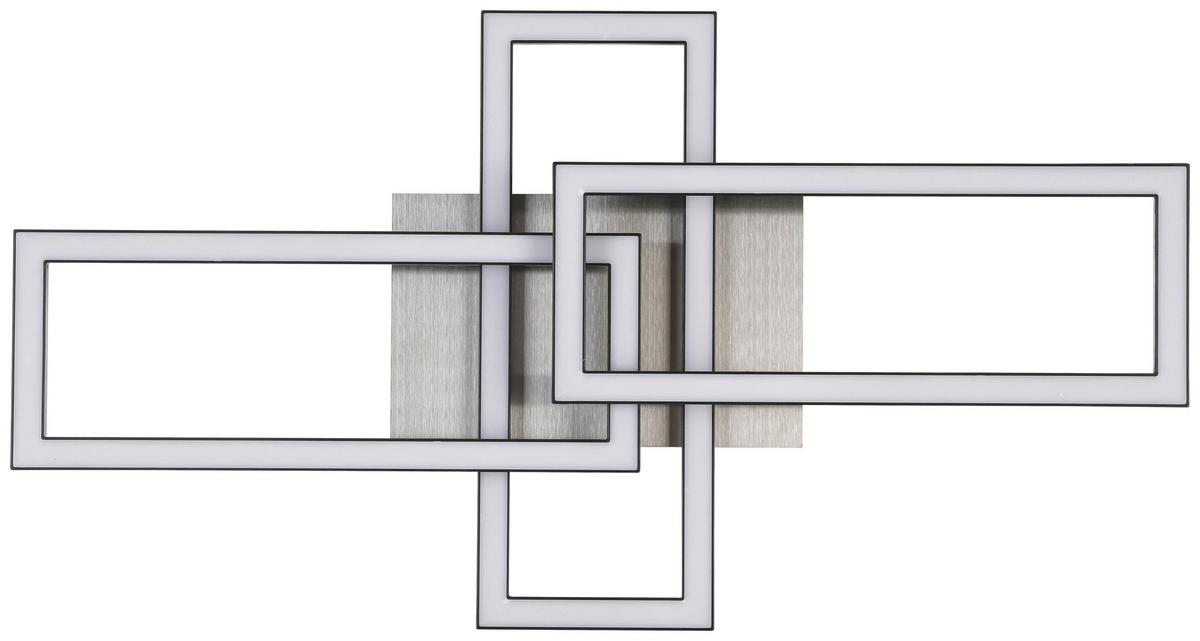 Led Mennyezeti Lámpa Ivona - fekete/nikkelszínű, Modern, műanyag/fém (64/34/8cm) - Luca Bessoni